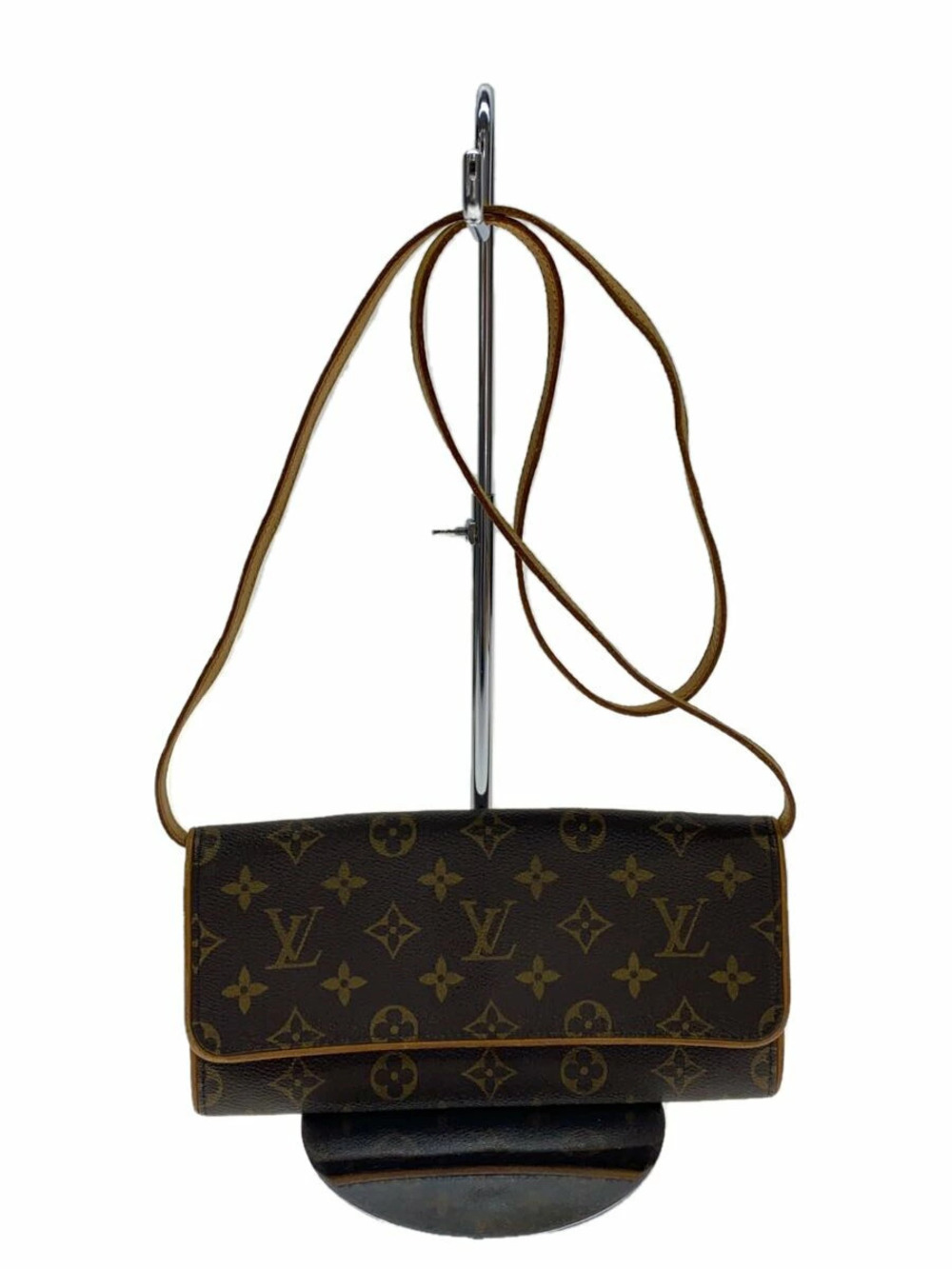 LOUIS VUITTON Pochette Twin Monogram Canvas Brown